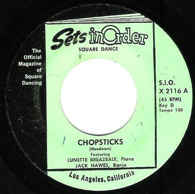 Breazeale, Lunette (+ Jack Hawes) / Chop Sticks | Sets In Order S.I.O. X-2116 | Single, 7&quot; Vinyl