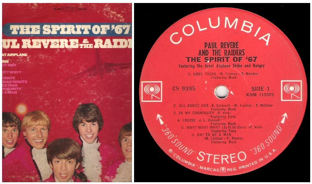 Revere, Paul (+ The Raiders) / The Spirit of '67 | Columbia CS-9395 | Album (12" Vinyl) | November 1966