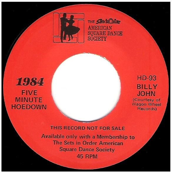 Uncredited Artists / Billy John | Sets In Order HD-93 | Single, 7" Vinyl | 1984