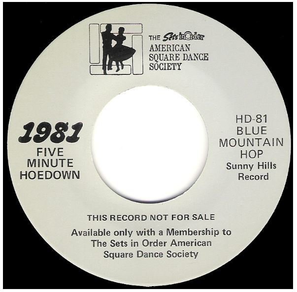 Uncredited Artists / Blue Mountain Hop | Sets In Order HD-81 | Single, 7" Vinyl | 1981
