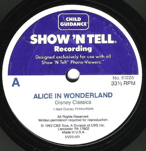 Show &#39;N Tell / Alice in Wonderland | Child Guidance 51225 | Single, 7&quot; Vinyl | 1982
