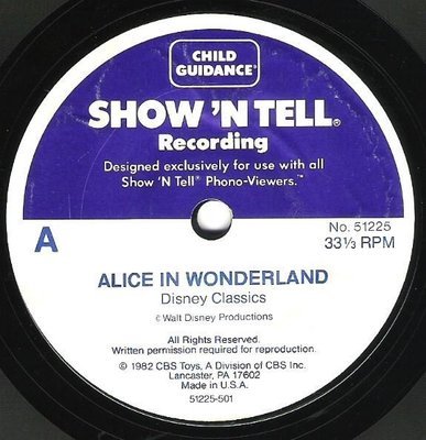 Show &#39;N Tell / Alice in Wonderland | Child Guidance 51225 | Single, 7&quot; Vinyl | 1982