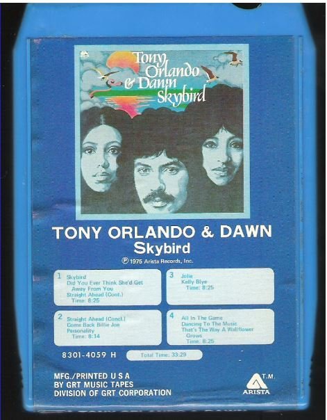 Orlando, Tony (+ Dawn) / Skybird | Arista 8301-4059 H | Blue Shell | 1975