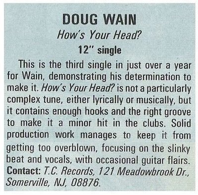 Wain, Doug / How&#39;s Your Head? | Magazine Review | December 1987