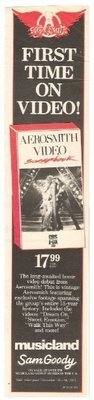 Aerosmith / Video Scrapbook | Magazine Ad | December 1987
