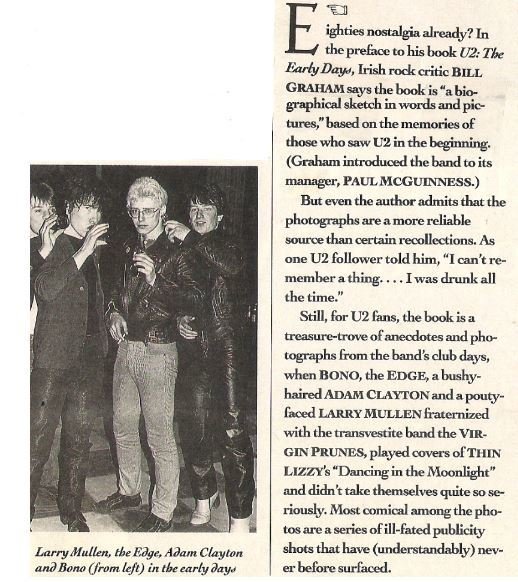 U2 / U2: The Early Days | Magazine Article | May 1990