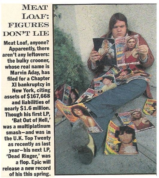 Meat Loaf / Meat Loaf: Figures Don't Lie | Magazine Article | May 1983