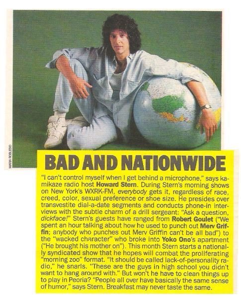 Stern, Howard / Bad and Nationwide | Magazine Article | May 1983
