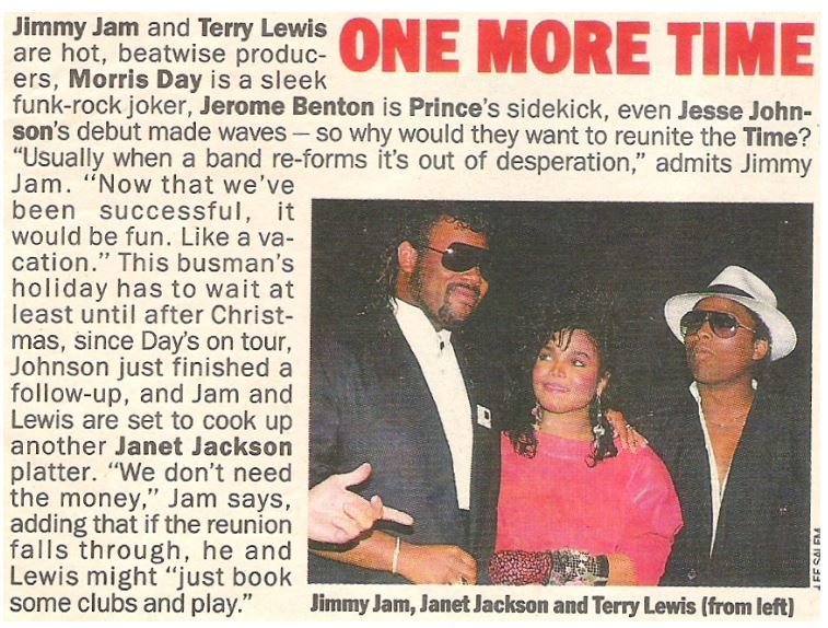 Jackson, Janet / One More Time | Magazine Article | May 1983 | with Jimmy Jam + Terry Lewis