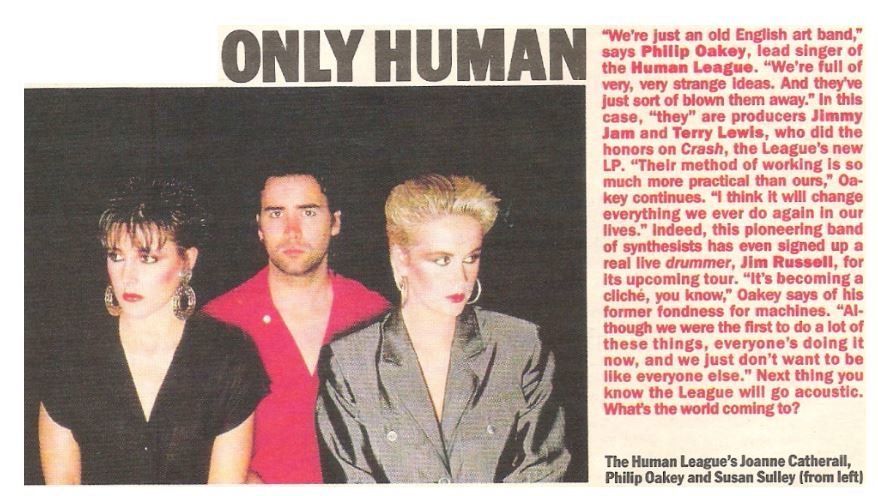 Human League, The / Only Human | Magazine Article | May 1983