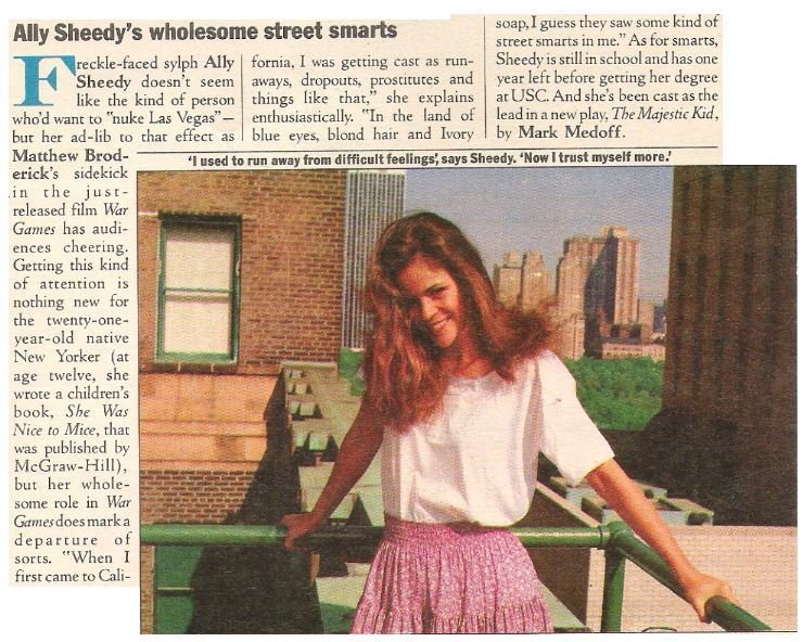Sheedy, Ally / Ally Sheedy's Wholesome Street Smarts | Magazine Article | July 1983