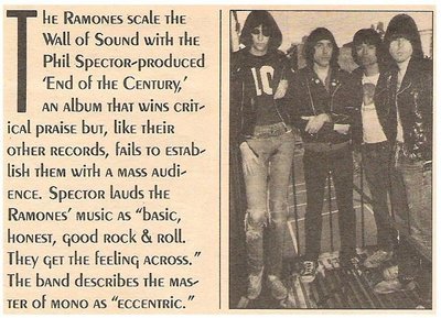 Ramones, The / Scale the Wall of Sound - End of the Century | Magazine Article | January 1980