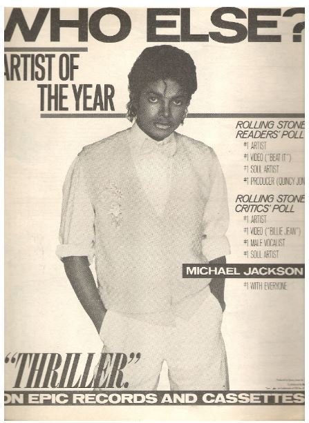 Jackson, Michael / Who Else? - Artist of the Year | Magazine Ad | March 1984