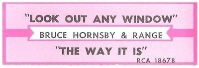 Hornsby, Bruce (+ The Range) / Look Out Any Window | RCA 18678 | Jukebox Title Strip | July 1988