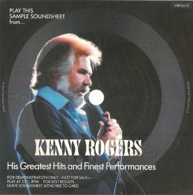 Rogers, Kenny / His Greatest Hits and Finest Performances | Eva-Tone V/R 9762-15 | Flexi-Disc, 7" | 1985 | Promo