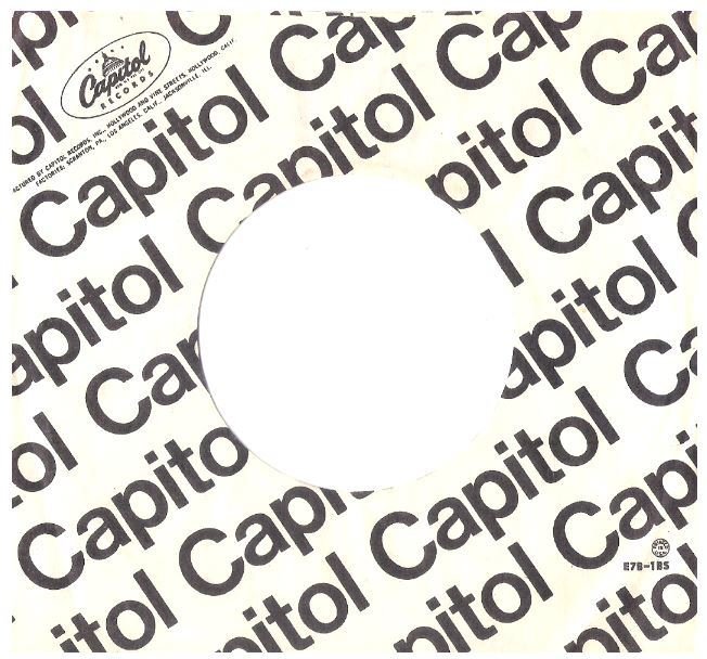 Capitol / Diagonal Print | White-Black | Record Company Sleeve (7")
