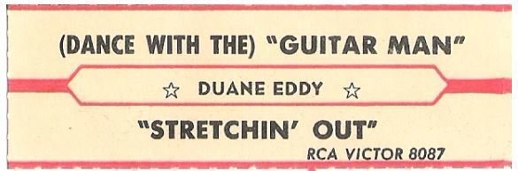 Eddy, Duane / (Dance With the) Guitar Man | RCA Victor 8087 | Jukebox Title Strip | September 1962