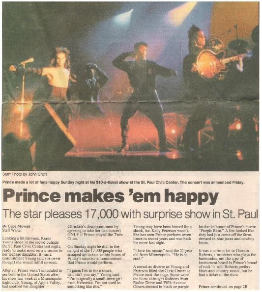 Prince / Prince Makes &#39;em Happy | Newspaper Article | May 1990