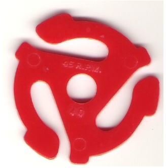 45 R.P.M. - Made in U.S.A. / Plastic | 45 RPM Adapter | Red