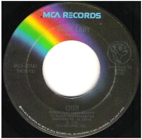 Cher / Dark Lady | MCA 40161 | Single, 7" Vinyl | December 1973