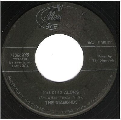 Diamonds, The / Walking Along | Mercury 71366 | Single, 7" Vinyl | September 1958
