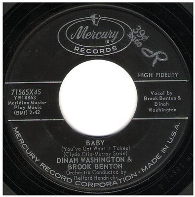 Washington, Dinah (+ Brook Benton) / Baby (You&#39;ve Got What It Takes) | Mercury 71565 | Single, 7&quot; Vinyl | January 1960