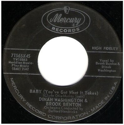 Washington, Dinah (+ Brook Benton) / Baby (You&#39;ve Got What It Takes) | Mercury 71565 | Single, 7&quot; Vinyl | January 1960