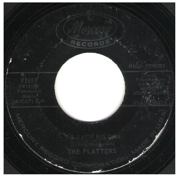Platters, The / To Each His Own | Mercury 71697 | Single, 7" Vinyl | October 1960