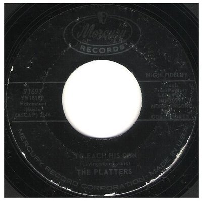Platters, The / To Each His Own | Mercury 71697 | Single, 7&quot; Vinyl | October 1960