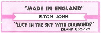 John, Elton / Made In England | Island 852-172 | Jukebox Title Strip | June 1995