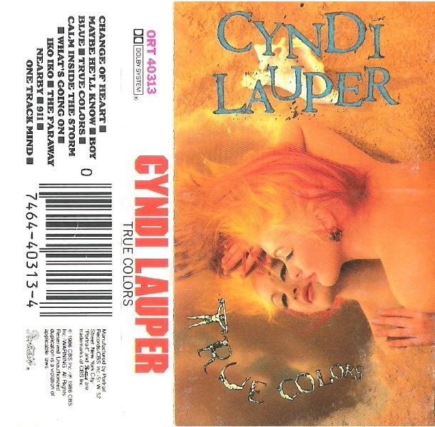 Lauper, Cyndi / True Colors | Portrait ORT-40313 | Cassette Insert | September 1986