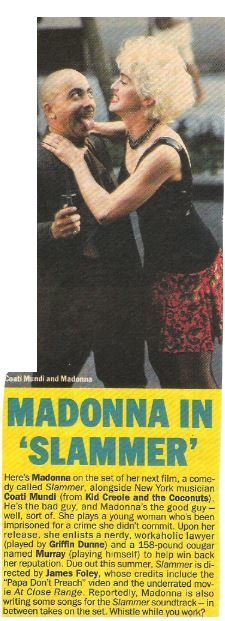 Madonna / Madonna In 'Slammer' | Magazine Article and Photo | 1987 | with Coati Mundi
