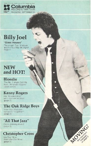 Columbia Record + Tape Club / Billy Joel | Catalog | September 1980