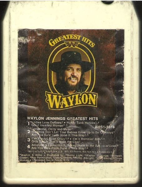 Jennings, Waylon / Greatest Hits | RCA AHS1-3378 | White Shell | 8-Track Tape | April 1979