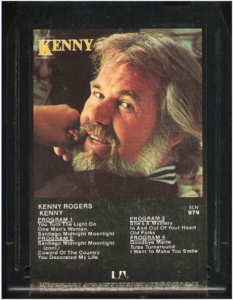 Rogers, Kenny / Kenny | United Artists 8LN-979 | Black Shell | 8-Track Tape | September 1979