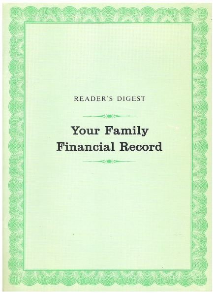 Reader's Digest / Your Family Financial Record | Book | 1970