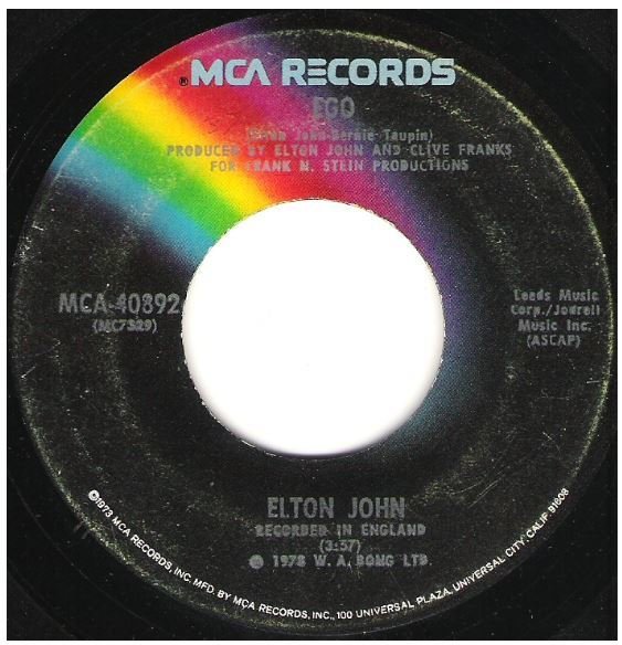 John, Elton / Ego | MCA 40892 | Single, 7" Vinyl | April 1978