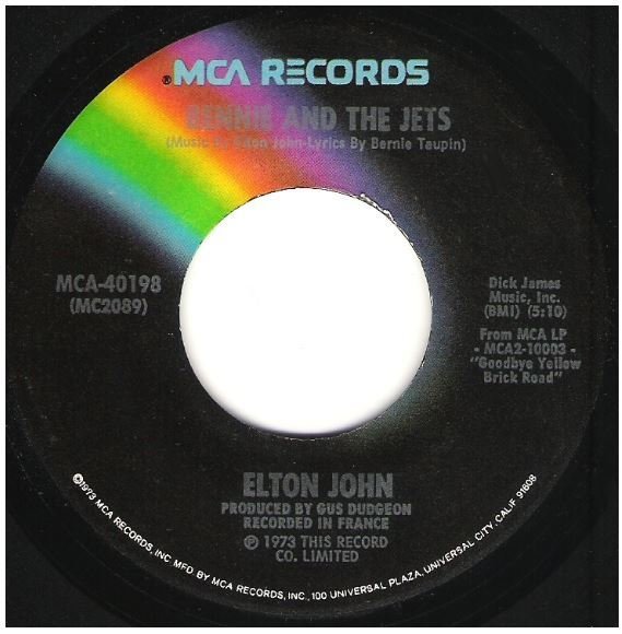John, Elton / Bennie and the Jets | MCA 40198 | Single, 7" Vinyl | February 1974