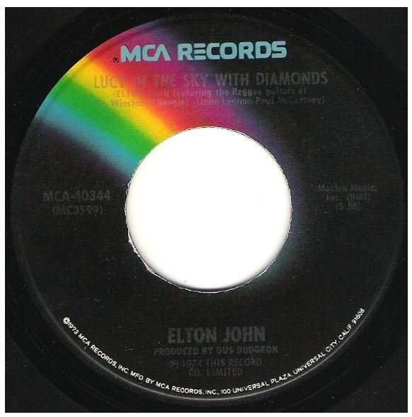 John, Elton / Lucy in the Sky with Diamonds | MCA 40344 | Single, 7" Vinyl | November 1974