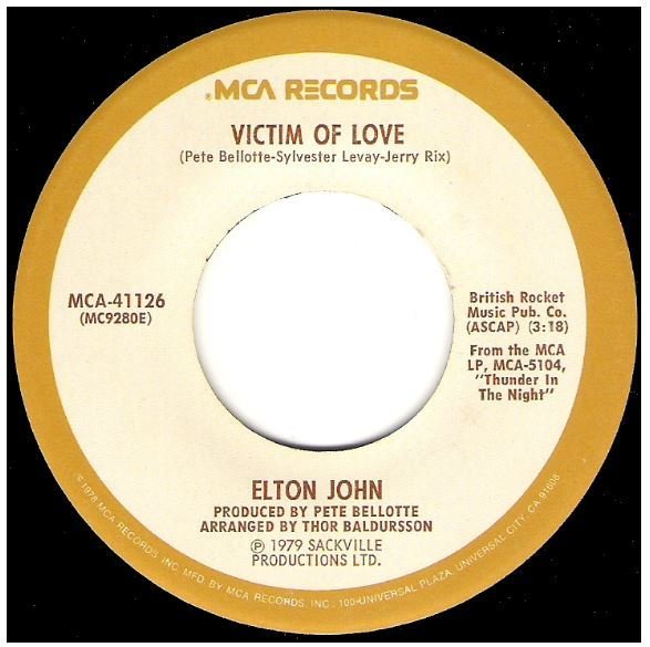 John, Elton / Victim of Love | MCA 41126 | Single, 7" Vinyl | September 1979
