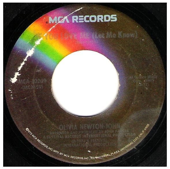 Newton-John, Olivia / If You Love Me (Let Me Know) | MCA 40209 | Single, 7" Vinyl | March 1974