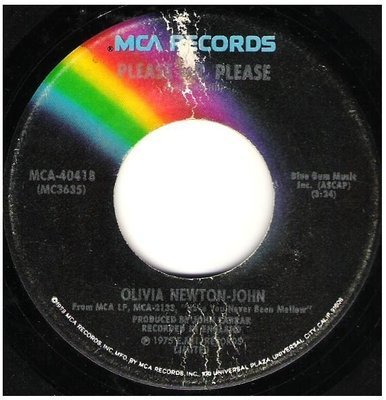 Newton-John, Olivia / Please Mr. Please | MCA 40418 | Single, 7&quot; Vinyl | May 1975