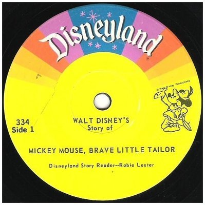 Lester, Robie / Mickey Mouse, Brave Little Tailor | Disneyland 334 | Single, 7&quot; Vinyl | 1968