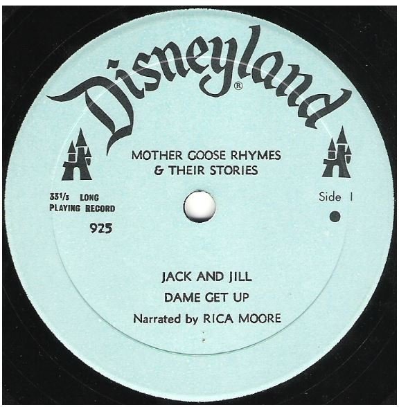 Moore, Rica / Mother Goose Rhymes + Their Stories | Disneyland 925 | EP, 7" Vinyl | 1972