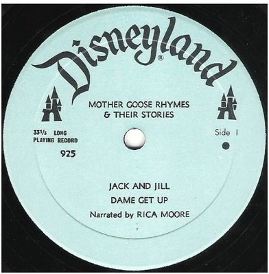 Moore, Rica / Mother Goose Rhymes + Their Stories | Disneyland 925 | EP, 7&quot; Vinyl | 1972