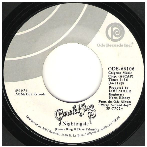 King, Carole / Nightingale | Ode 66106 | Single, 7" Vinyl | December 1974