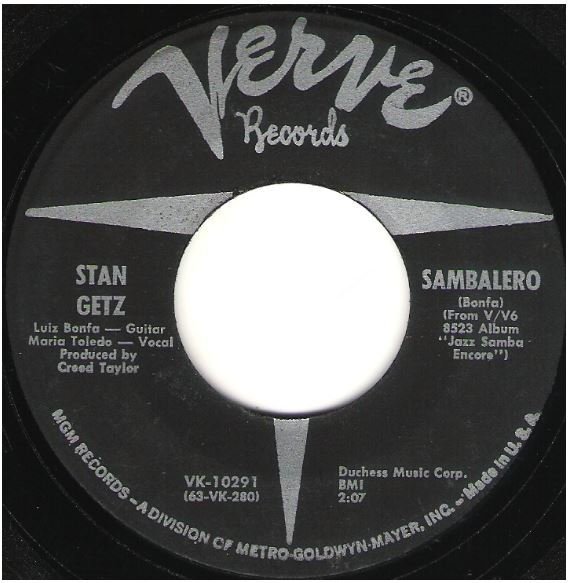 Getz, Stan / Sambalero | Verve V-10291 | Single, 7" Vinyl | April 1963