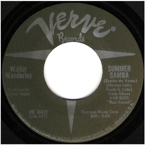 Wanderley, Walter / Summer Samba | Verve VK-10421 | Single, 7" Vinyl | July 1966