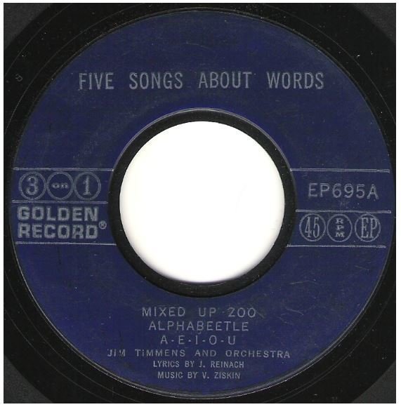 Timmens, Jim / Five Songs About Words | Golden Record EP-695 | EP, 7&quot; Vinyl | 1962