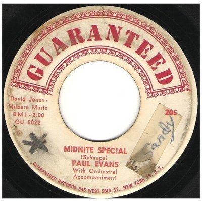 Evans, Paul / Midnite Special | Guaranteed 205 | Single, 7&quot; Vinyl | December 1959